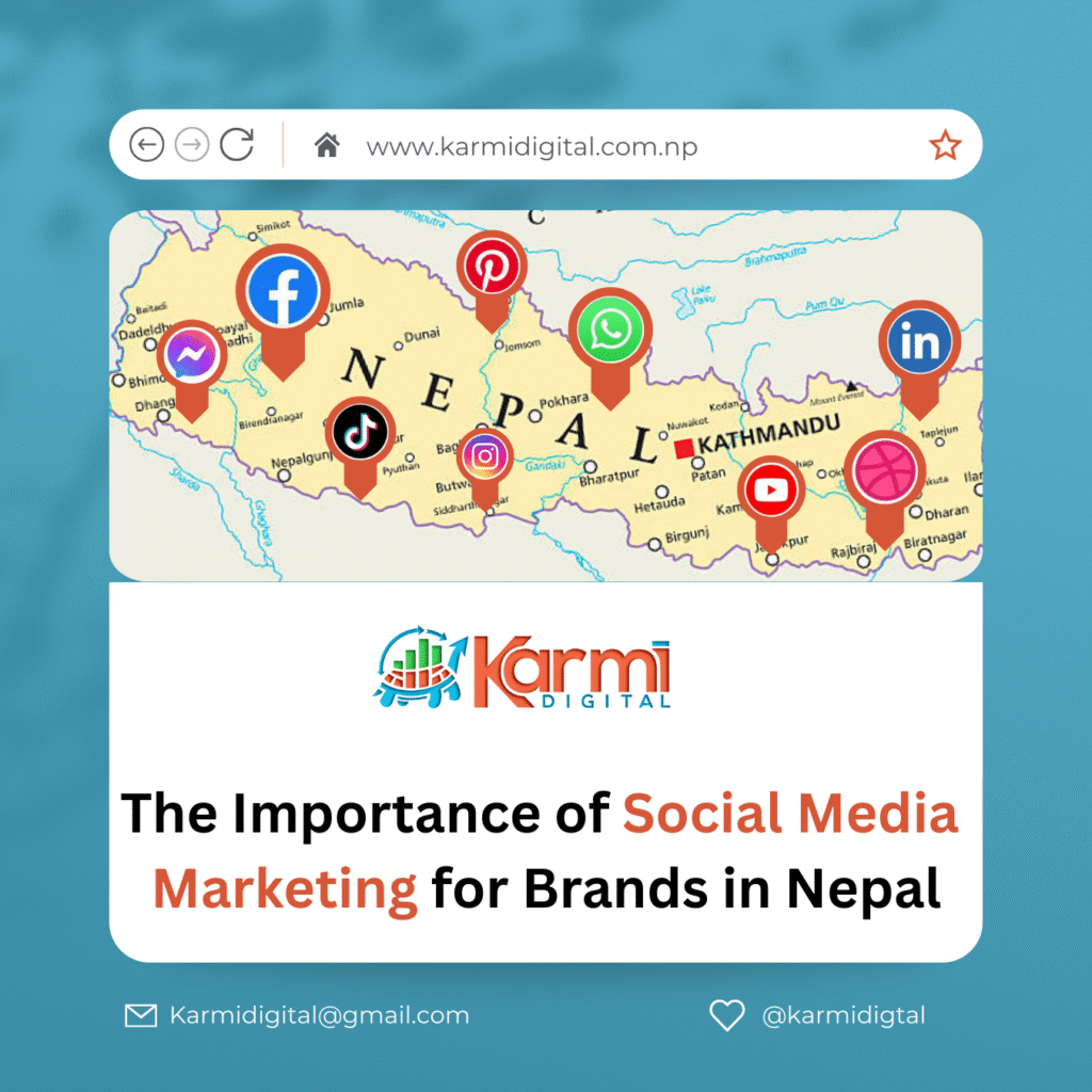 Business team in Nepal using social media marketing strategies to build brand awareness online